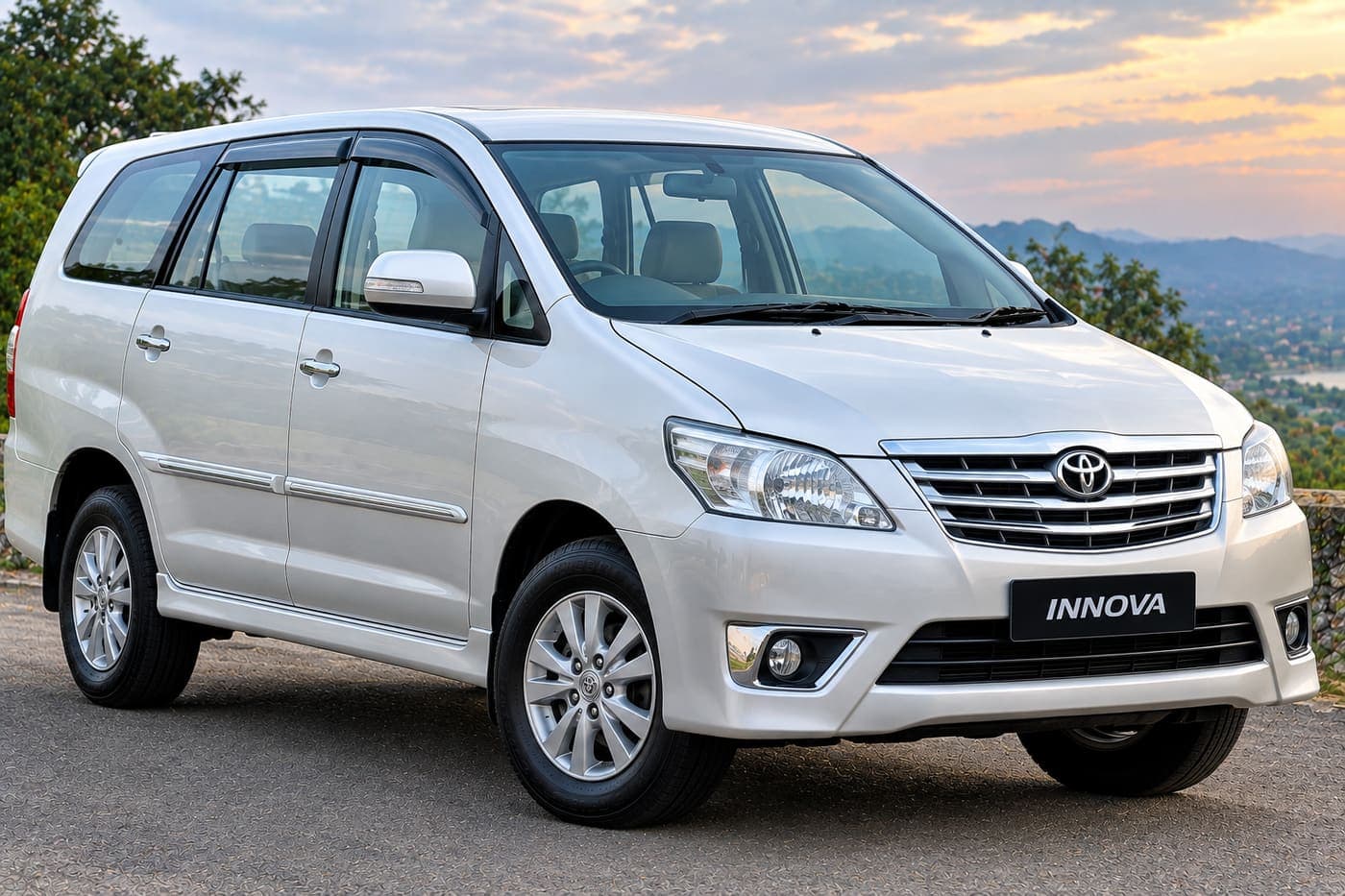 Toyota Innova available with an experienced driver